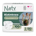 Naty BioEmbrace Babyluiers | Gecertificeerd huidveilig | Tot 100% lekvrij | Plantaardige zachtheid | Chloorvrij | Maat 3 (4–9 kg), 100 stuks